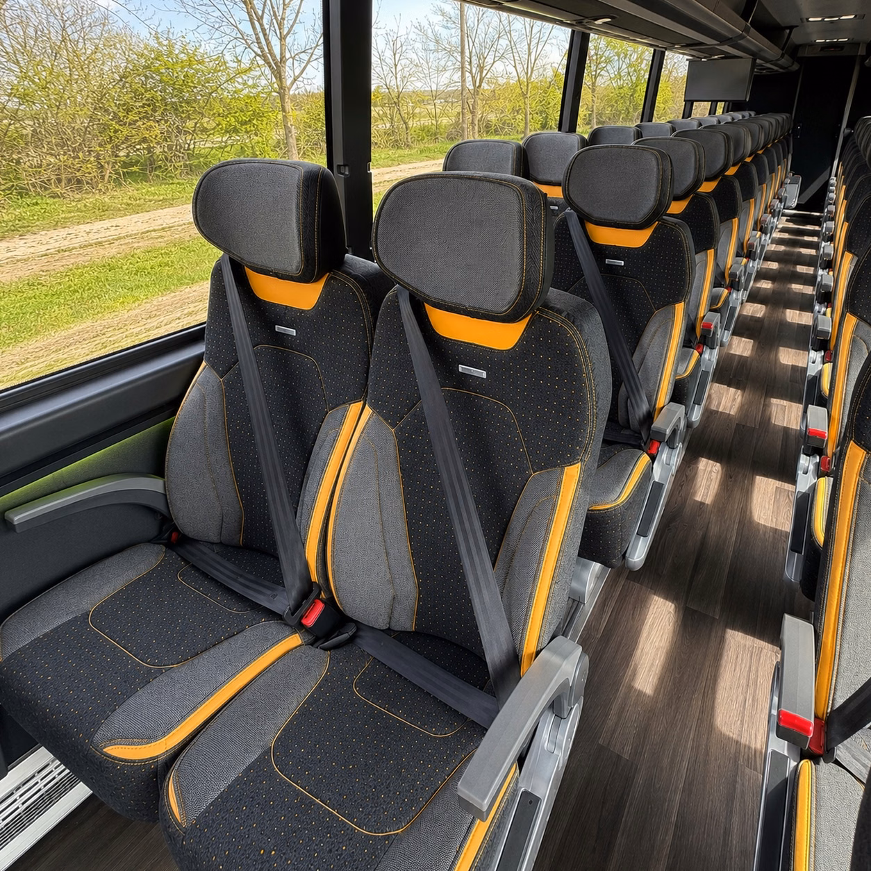 bakersfield charter bus interior